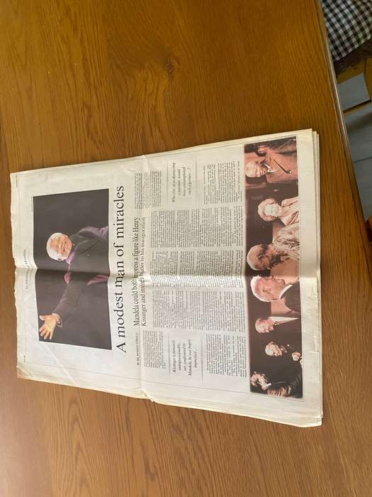 `In Memory of Mandela` newspaper supplement